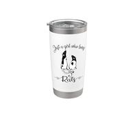 Womens Kids Cute Funny Girl Who Loves Pet Rats Lover Vaso térmico de acero inoxidable de doble pared