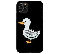 Womens Kids Funny No Thoughts Just Vibes Duck Lover Carcasa para iPhone 11 Pro MAX