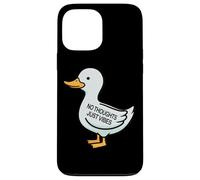 Womens Kids Funny No Thoughts Just Vibes Duck Lover Carcasa para iPhone 13 Pro MAX