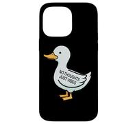Womens Kids Funny No Thoughts Just Vibes Duck Lover Carcasa para iPhone 14 Pro MAX