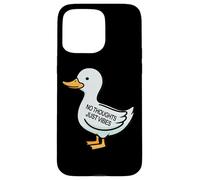 Womens Kids Funny No Thoughts Just Vibes Duck Lover Carcasa para iPhone 15 Pro MAX