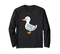 Womens Kids Funny No Thoughts Just Vibes Duck Lover Manga Larga