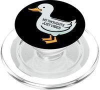 Womens Kids Funny No Thoughts Just Vibes Duck Lover PopSockets PopGrip para MagSafe