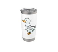 Womens Kids Funny No Thoughts Just Vibes Duck Lover Vaso térmico de acero inoxidable de doble pared