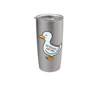 Womens Kids Funny No Thoughts Just Vibes Duck Lover Vaso térmico de acero inoxidable de doble pared