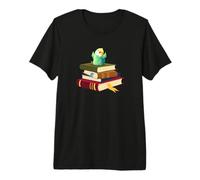 Womens Kids Girls Reading Books Happy Parakeet Lover Camiseta Premium