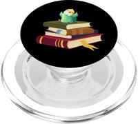 Womens Kids Girls Reading Books Happy Parakeet Lover PopSockets PopGrip para MagSafe