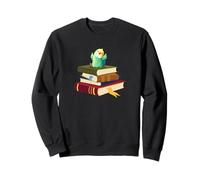 Womens Kids Girls Reading Books Happy Parakeet Lover Sudadera