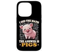 Womens Kids I Did The Math Answer Is Pigs Lover Carcasa para iPhone 14 Pro