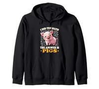 Womens Kids I Did The Math Answer Is Pigs Lover Sudadera con Capucha
