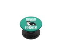 Womens Kids Just A Girl Who Loves Corgis Tricolor Dog Lover PopSockets PopGrip Adhesivo
