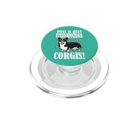 Womens Kids Just A Girl Who Loves Corgis Tricolor Dog Lover PopSockets PopGrip para MagSafe