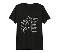 Womens Kids Just A Girl Who Loves Horses Camiseta Premium
