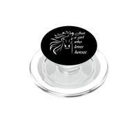 Womens Kids Just A Girl Who Loves Horses PopSockets PopGrip para MagSafe