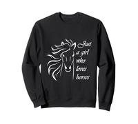 Womens Kids Just A Girl Who Loves Horses Sudadera