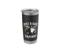 Womens Kids Just A Girl Who Loves Tapirs Lover Vaso térmico de acero inoxidable de doble pared
