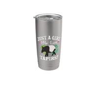 Womens Kids Just A Girl Who Loves Tapirs Lover Vaso térmico de acero inoxidable de doble pared