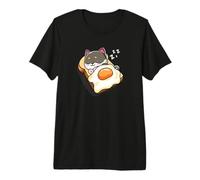 Womens Kids Kawaii Eggs Toast Black Tan Shiba Inu Dog Lover Camiseta Premium