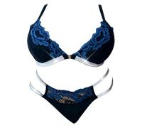 Women's Lace Underwear Ensemble Skin Friendly Comfort Bra Briefs Pair