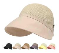 Women's Large Brim Sunscreen Hat, UPF 50+ Adjustable Breathable Summer Sun Protection for Beach, Gardening & Travel (m,Beige)