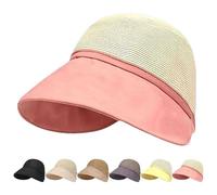 Women's Large Brim Sunscreen Hat, UPF 50+ Adjustable Breathable Summer Sun Protection for Beach, Gardening & Travel (m,Pink)