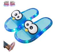 Women's LED Light up Slippers,Big Eyes Comfort Light-Up Sandals for Indoor House,Open Toe Outdoor Non Slip Slippers (Blue, Adulto, Mujer, 44, Números (rango), Sistema tallas calzado EU, 45, mediano)