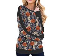 Women's Leopard Printed T Shirts Long Sleeve Color Block Raglan Casual Tunic Tops with Pockets