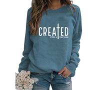Womens Let Me Tell You About My Jesus Sweatshirts Christian Letter Graphic Pullover Long Sleeve Lightweight Tops