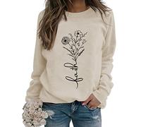 Womens Let Me Tell You About My Jesus Sweatshirts Christian Letter Graphic Pullover Long Sleeve Lightweight Tops