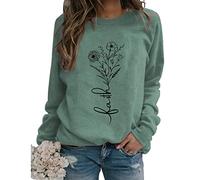 Womens Let Me Tell You About My Jesus Sweatshirts Christian Letter Graphic Pullover Long Sleeve Lightweight Tops