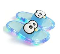 Women's Light-Up Slippers, LED Slides Sandals Non-Slip Glowing Shoes with Memory Foam, Cute Open Toe Indoor Outdoor Shoes (blue, Adulto, Mujer, 36, Números, Sistema tallas calzado EU, mediano)