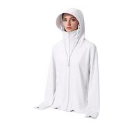 Women's Lightweight Quick-Dry Sun Protection Hoodie with Adjustable Neck Cover for Summer Outdoor Activities