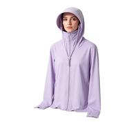 Women's Lightweight Quick-Dry Sun Protection Hoodie with Adjustable Neck Cover for Summer Outdoor Activities