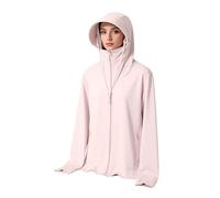 Women's Lightweight Quick-Dry Sun Protection Hoodie with Adjustable Neck Cover for Summer Outdoor Activities