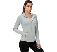 Women's Lightweight Sun Protection Long Sleeve Zip Up Hooded Jacket with Pockets - Quick Dry Athletic Wear for Outdoor Activities