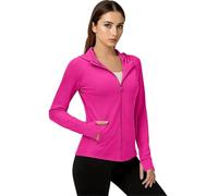 Women's Lightweight Sun Protection Long Sleeve Zip Up Hooded Jacket with Pockets - Quick Dry Athletic Wear for Outdoor Activities