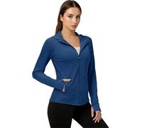 Women's Lightweight Sun Protection Long Sleeve Zip Up Hooded Jacket with Pockets - Quick Dry Athletic Wear for Outdoor Activities