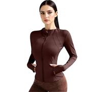 Women's Lightweight UV Protection Jacket with Zip-Up Design, Long Sleeve Quick-Dry Workout Shirt for Outdoor Hiking and Fitness Activities