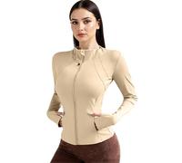 Women's Lightweight UV Protection Jacket with Zip-Up Design, Long Sleeve Quick-Dry Workout Shirt for Outdoor Hiking and Fitness Activities