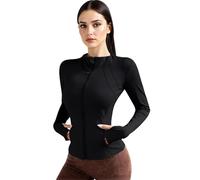 Women's Lightweight UV Protection Jacket with Zip-Up Design, Long Sleeve Quick-Dry Workout Shirt for Outdoor Hiking and Fitness Activities