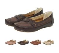 Women's Loafers Slip On Business Casual Loafers Breathable Mesh Flats Shoes Classic Comfort Leather Penny Lightweight Business Work Office Dress Shoes (Black,38)