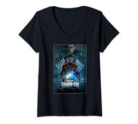 Womens Marvel Shang-Chi and The Legend of the Ten Movie Poster V-Neck T-Shirt