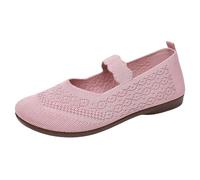 Womens Mary Jane Flat Sneakers Woven Light Weight Elastic Wide Fit Walking Shoes Breathable Walking Fashion Sneakers Comfort Slip On Sport Shoes Diabetic-Friendly Slip on Trainers for Ladies