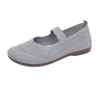 Womens Mary Jane Flat Sneakers Woven Light Weight Elastic Wide Fit Walking Shoes Breathable Walking Fashion Sneakers Comfort Slip On Sport Shoes Diabetic-Friendly Slip on Trainers for Ladies