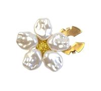 Women's & Men's Alloy Button Covers With Pearl Rhinestone, Flower Shirt Cufflinks & Collar Buttons(Single piece)