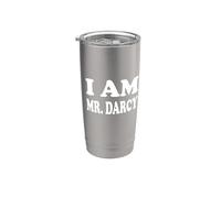 Womens Mens Girls I Heart Mr Darcy - I Am Mr Darcy Vaso térmico de acero inoxidable de doble pared