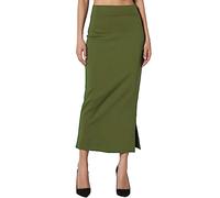 Women's Midi Pencil Skirt Ladies Bodycon Long Maxi Skirts Ladies Work Office Stretch School Uniform Slit Knee Length Slim Fit Party Club Pencil Skirts