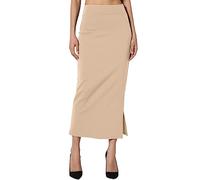 Women's Midi Pencil Skirt Ladies Bodycon Long Maxi Skirts Ladies Work Office Stretch School Uniform Slit Knee Length Slim Fit Party Club Pencil Skirts