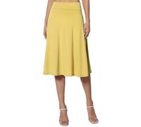 Women's Midi Pleated Skirt Ladies Stretch School Uniform Bodycon Pencil Swing Skirts Ladies Work Office Slit Knee Length Slim Fit Party Club Skirts