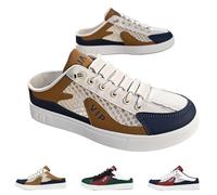 Women's Mules and Slip ons-Men's Backless Sneakers, Mesh Closed Toe Half Drag Sneakers Anti-Slip Walking Shoes Backless Trainers for Women's (Brown,42)